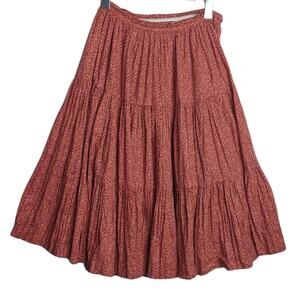 Vintage  60s 70s Martha of Taos Calico Broomstick Skirt Boho Prairie Cottagecore